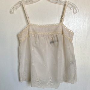 Abercrombie & Fitch spaghetti strap eyelet top, size XS